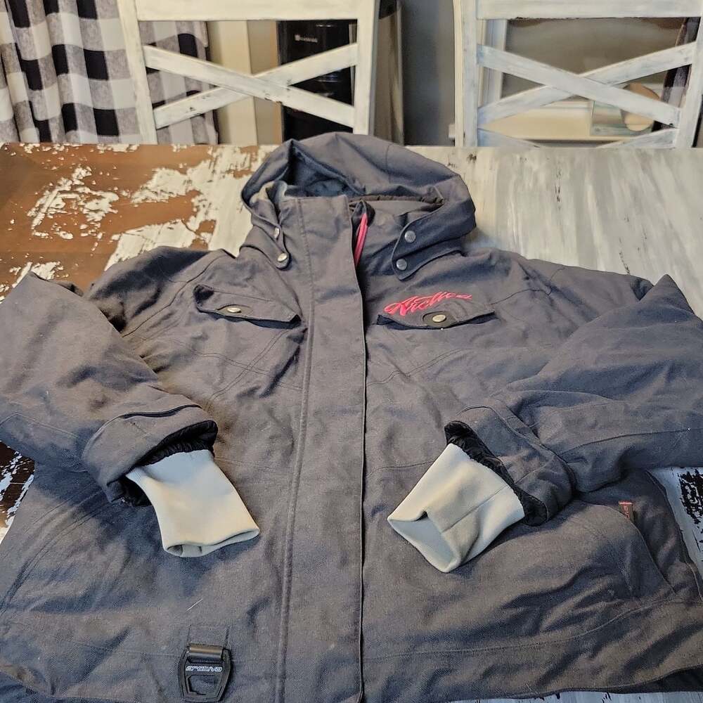Arctiva Gem Women's Insulated Snowmobile Ski Jacket Charcoal/Pink Size Large